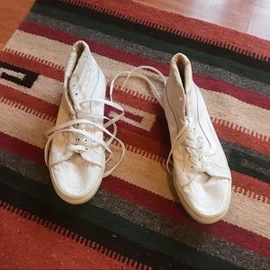 High Top White Vans